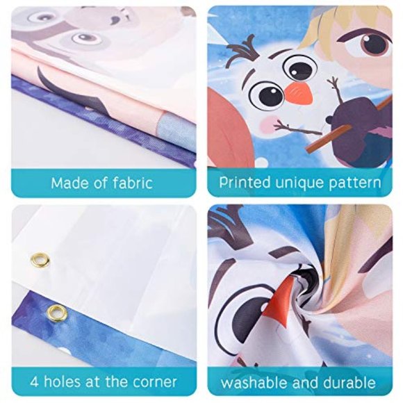 Frozen Toss Game Banner with 4 Bean Bags, Snow Queen Elsa Anna Party Games Activ - Picture 6 of 6